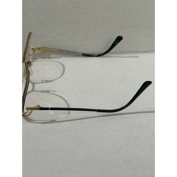 Vintage Tura Mod 433 Gold Oval Half-Rimmed 53 17 Metal glasses Frames Japan - Picture 5 of 12
